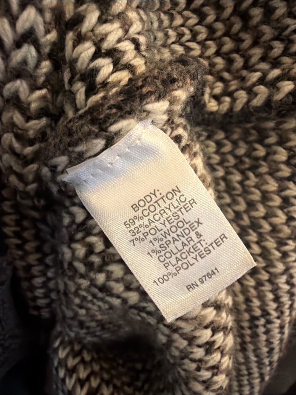 J. Jill XL Marled Knit Shawl Collar Cardigan Sweater Coat Gray Black Cozy - Picture 7 of 10